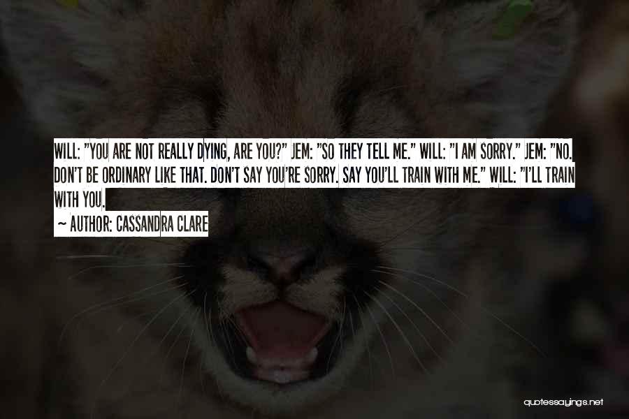 Don't Tell Me Sorry Quotes By Cassandra Clare