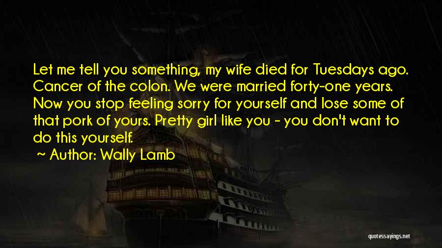 Don't Tell Me Sorry Quotes By Wally Lamb