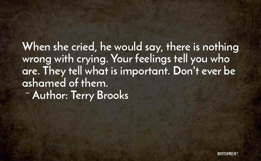 Don't Tell Your Feelings Quotes By Terry Brooks