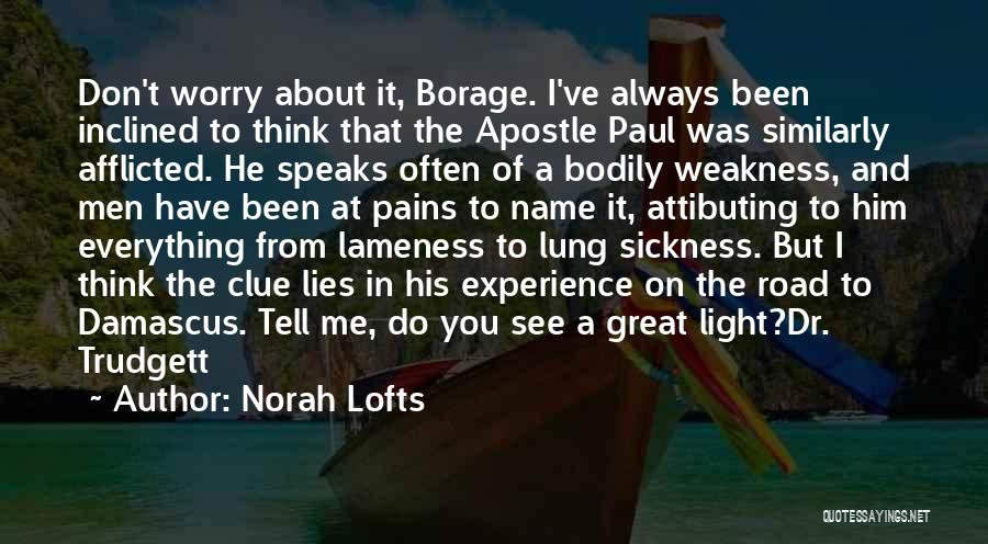 Don't Tell Your Weakness Quotes By Norah Lofts