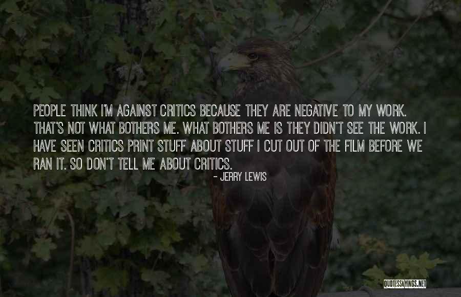 Don't Think Negative Quotes By Jerry Lewis