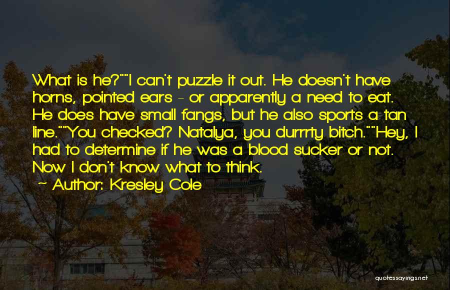 Don't Think Small Quotes By Kresley Cole