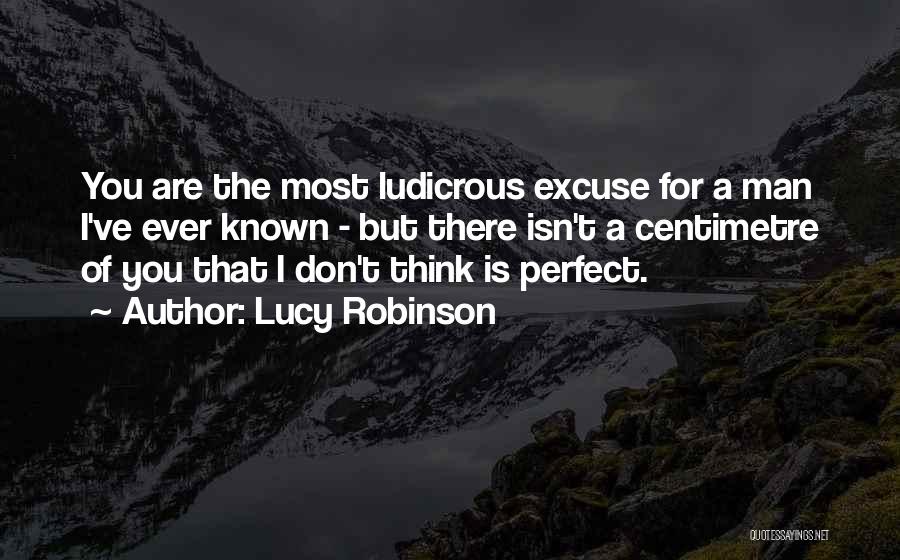 Don't Think You Are Perfect Quotes By Lucy Robinson