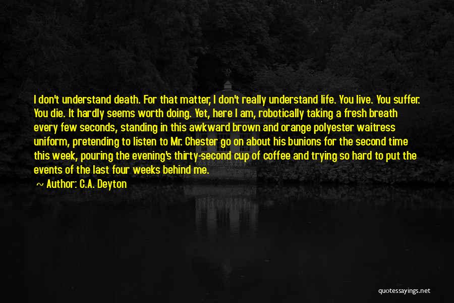 Don't Understand Death Quotes By C.A. Deyton