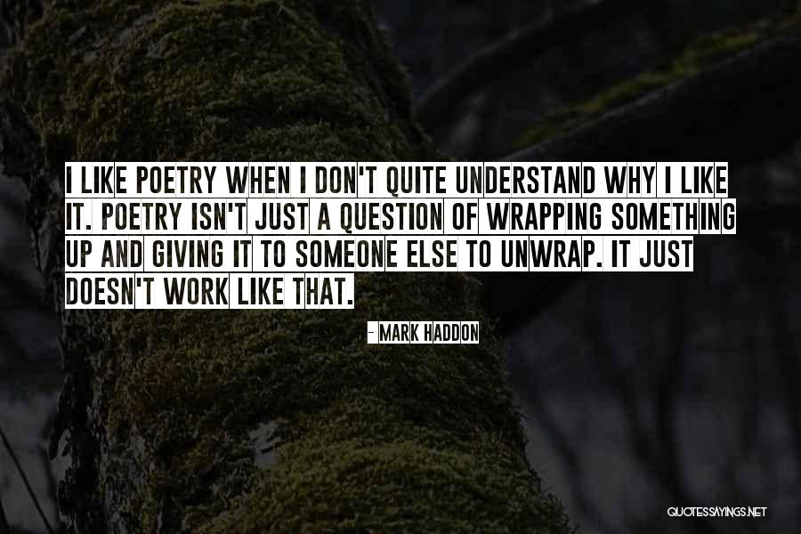 Don't Understand Someone Quotes By Mark Haddon