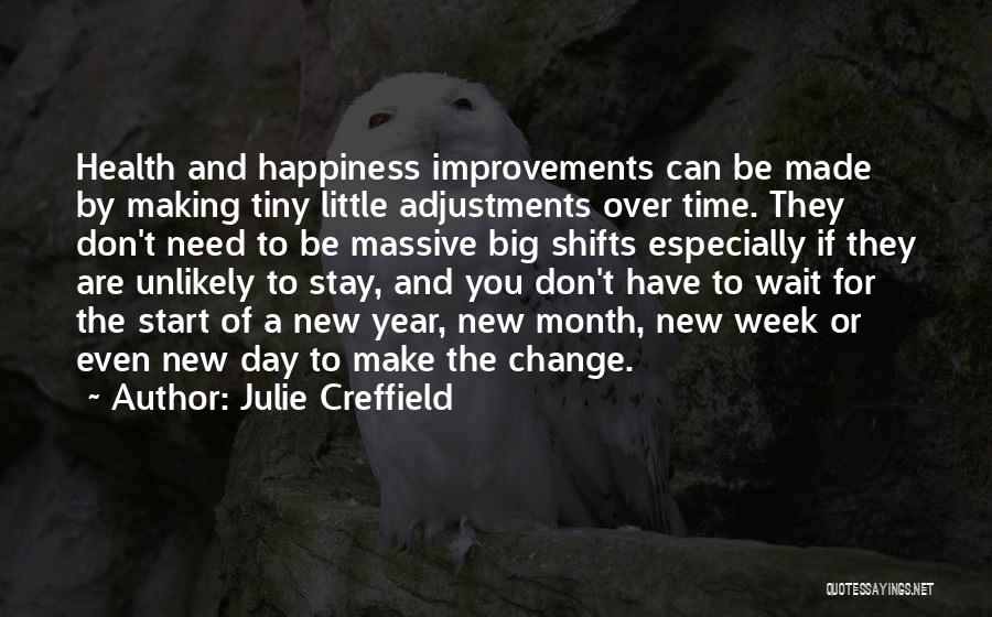 Don't Wait For Happiness Quotes By Julie Creffield