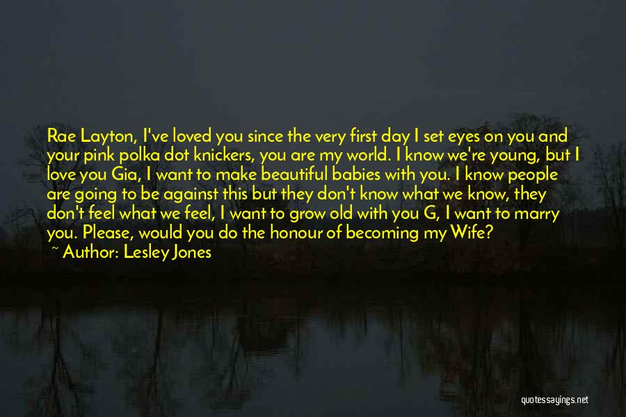Don't Want To Be Loved Quotes By Lesley Jones