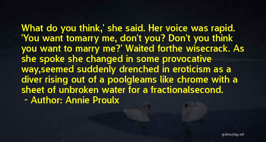 Don't Want To Marry Quotes By Annie Proulx