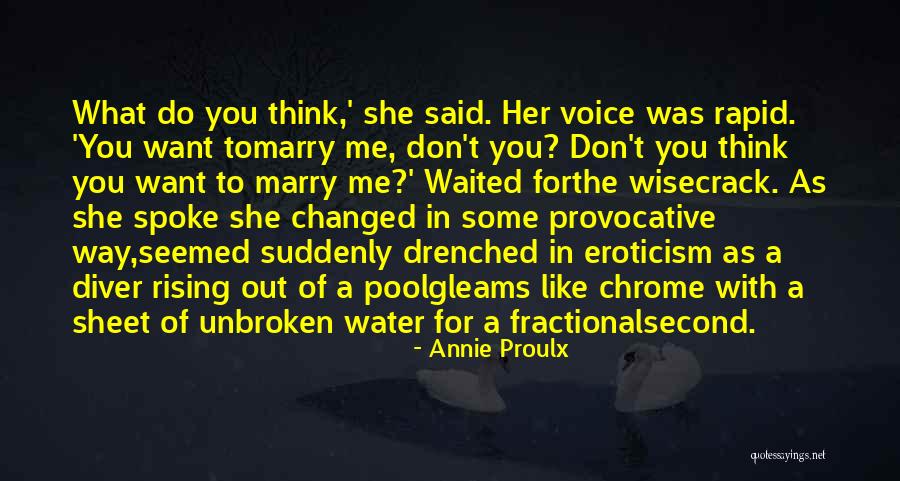 Don't Want To Marry Quotes By Annie Proulx