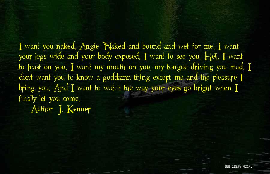 Don't Want To See You Quotes By J. Kenner