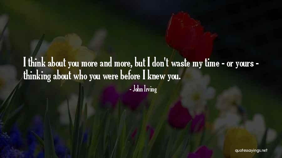 Don't Waste My Time Quotes By John Irving