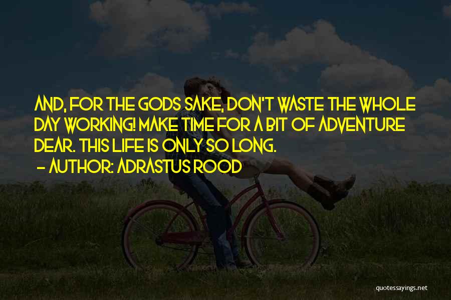 Don't Waste Time Quotes By Adrastus Rood