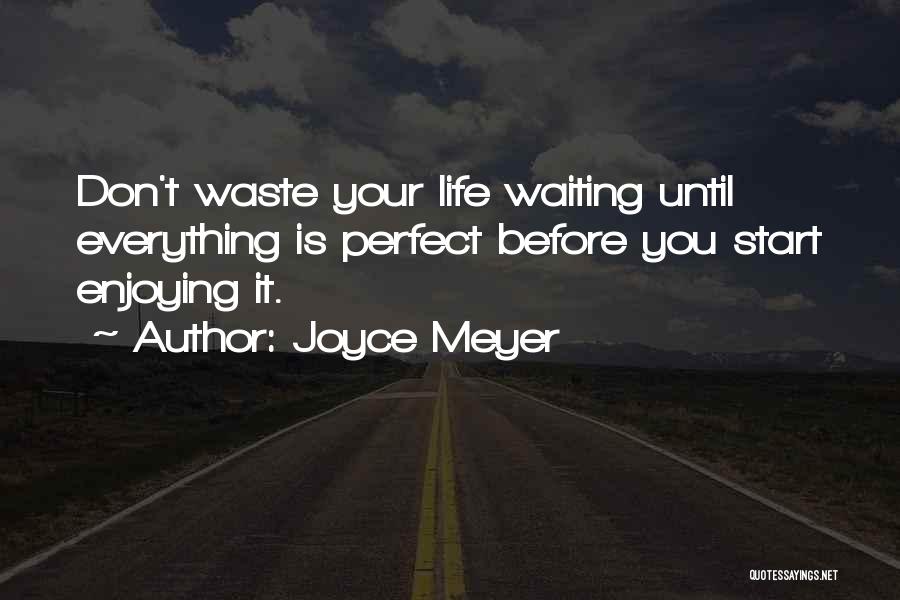 Don't Waste Your Life Quotes By Joyce Meyer