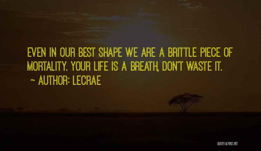 Don't Waste Your Life Quotes By LeCrae