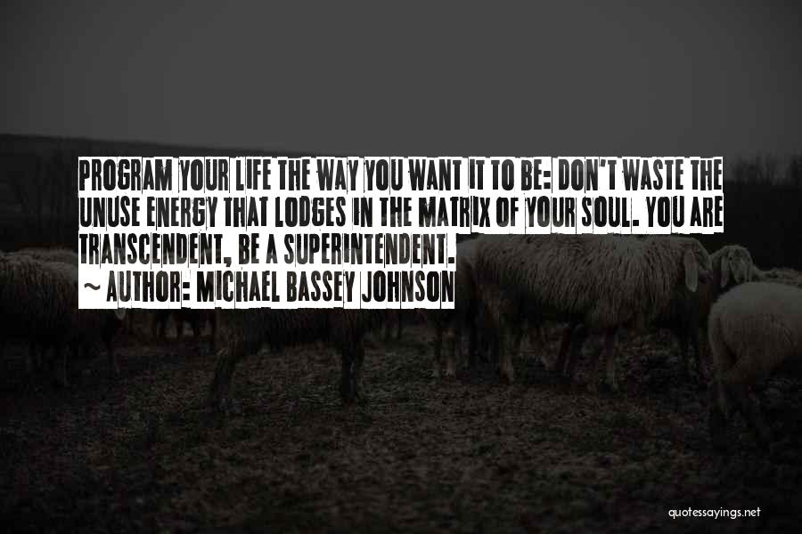 Don't Waste Your Life Quotes By Michael Bassey Johnson