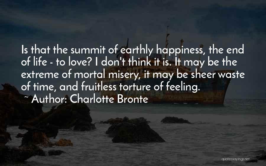 Don't Waste Your Time In Love Quotes By Charlotte Bronte