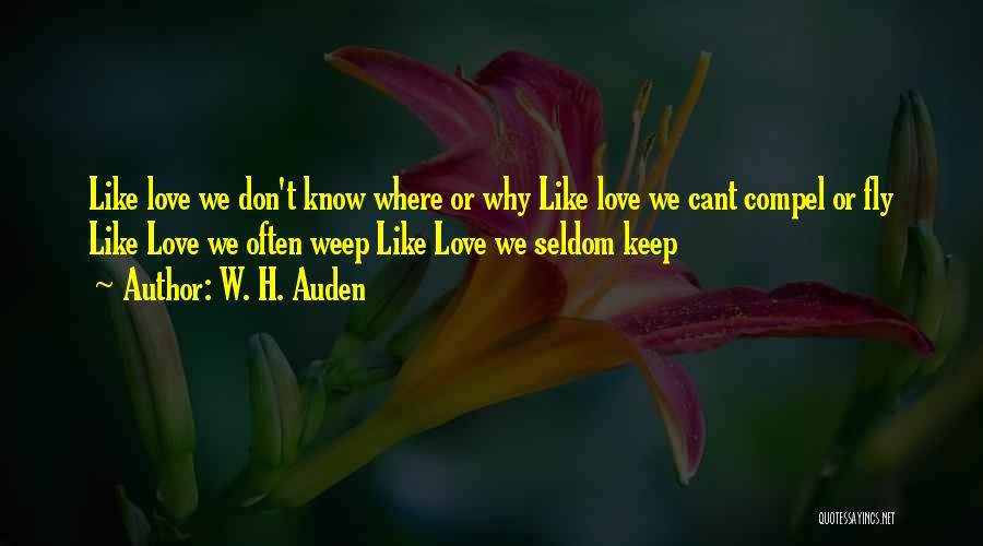 Don't Weep Quotes By W. H. Auden