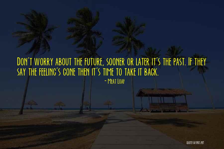 Don't Worry About The Future Quotes By Meat Loaf