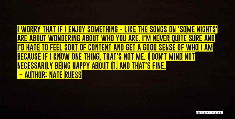 Don't Worry You Will Be Fine Quotes By Nate Ruess