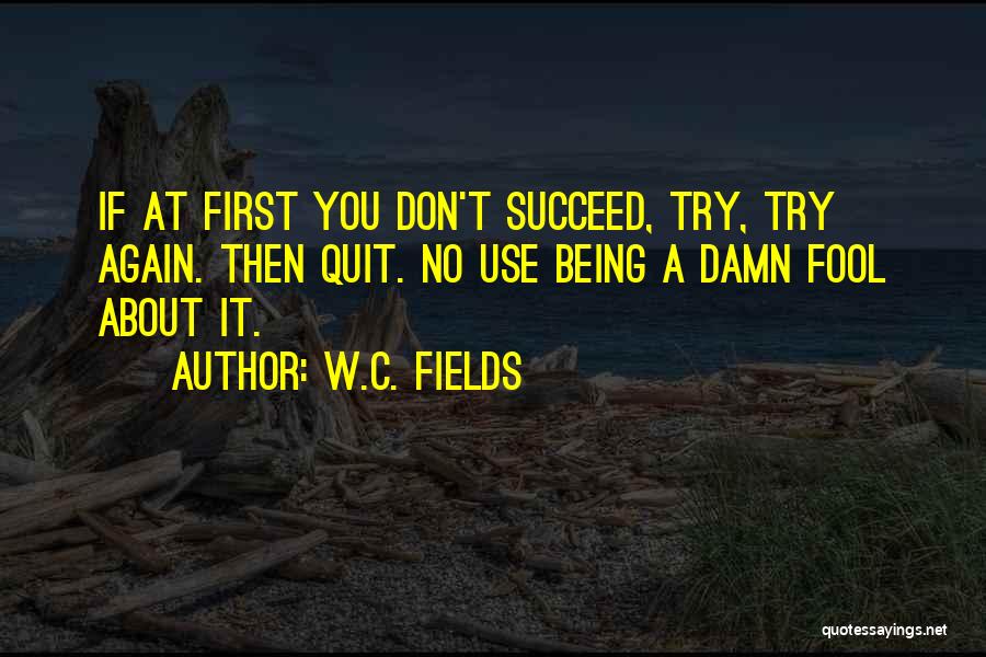 Don't You Quit Quotes By W.C. Fields