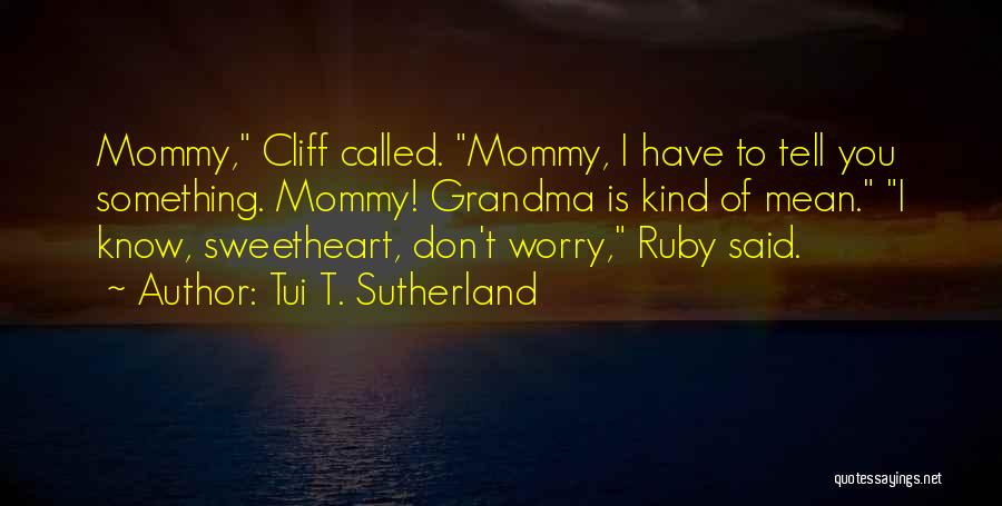 Don't You Worry Quotes By Tui T. Sutherland