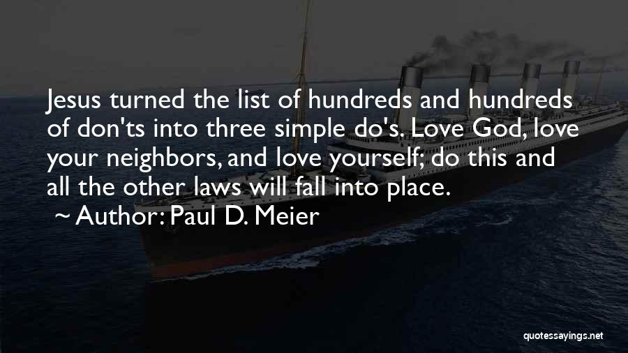 Don'ts Quotes By Paul D. Meier