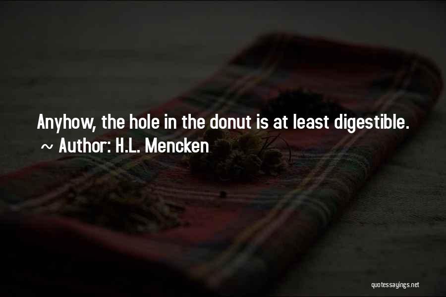 Donut Quotes By H.L. Mencken