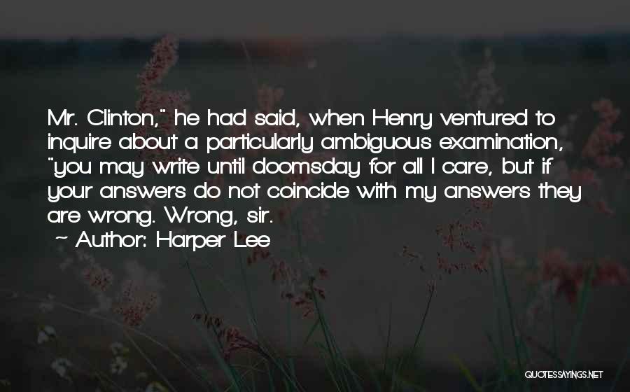 Doomsday Quotes By Harper Lee