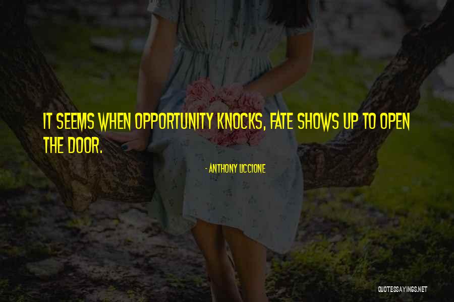 Door Opportunity Quotes By Anthony Liccione Door Opportunity Quotes By Anthony Liccione