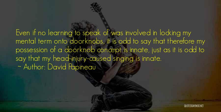 Doorknobs Quotes By David Papineau