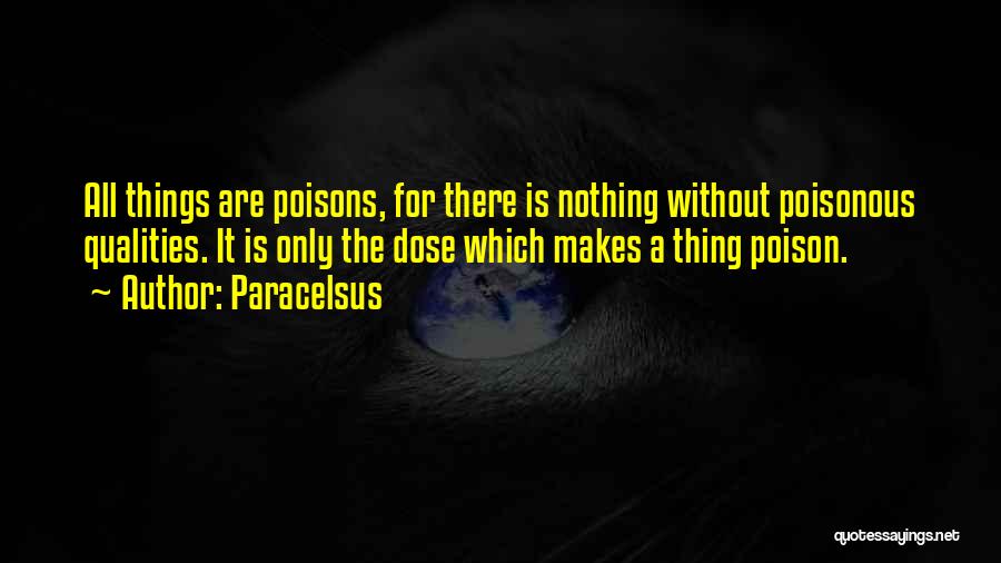 Dose Quotes By Paracelsus