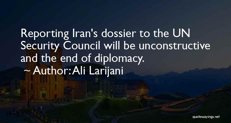 Dossier Quotes By Ali Larijani