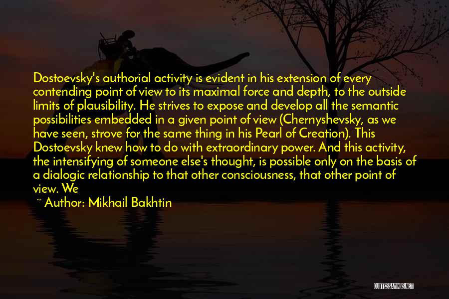 Dostoevsky Quotes By Mikhail Bakhtin