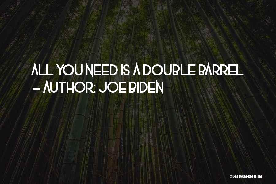 Double Barrel Quotes By Joe Biden