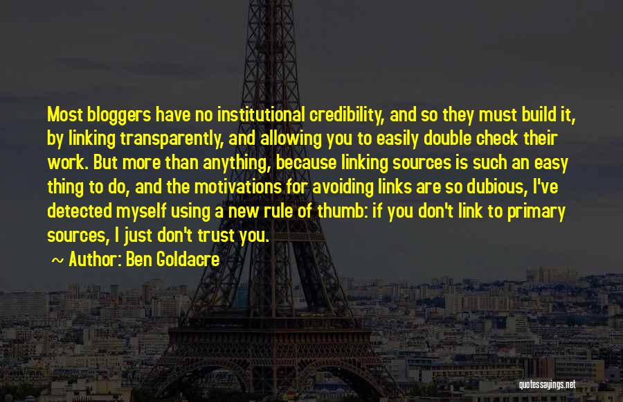 Double Check Quotes By Ben Goldacre