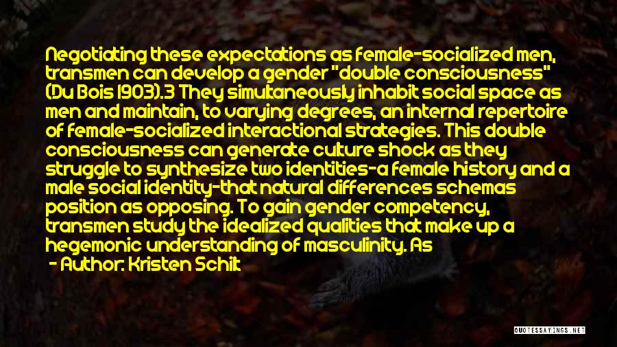 Double Consciousness Quotes By Kristen Schilt