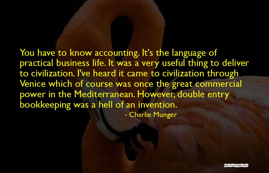 Double Entry Bookkeeping Quotes By Charlie Munger