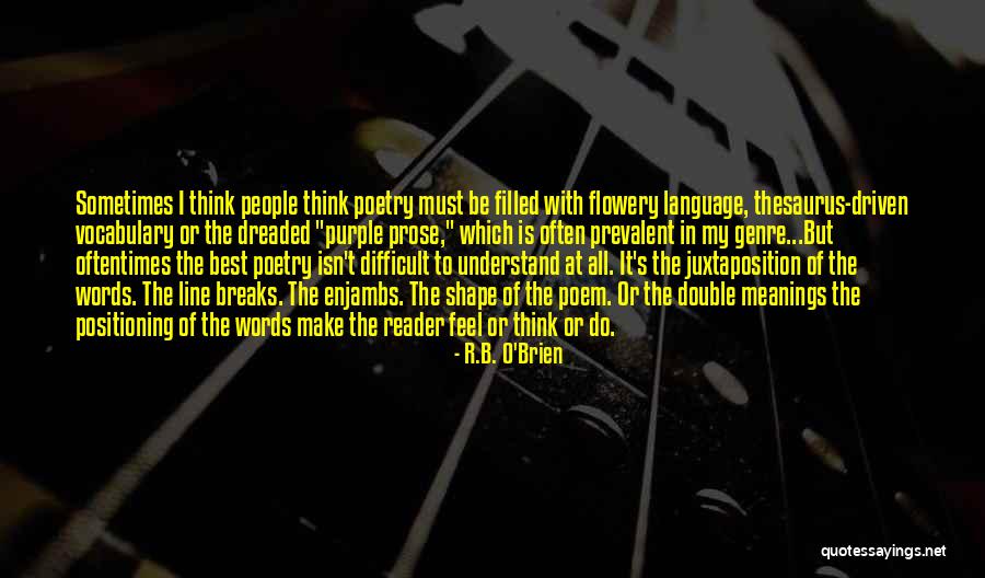 Double Meanings Quotes By R.B. O'Brien Double Meanings Quotes By R.B. O'Brien