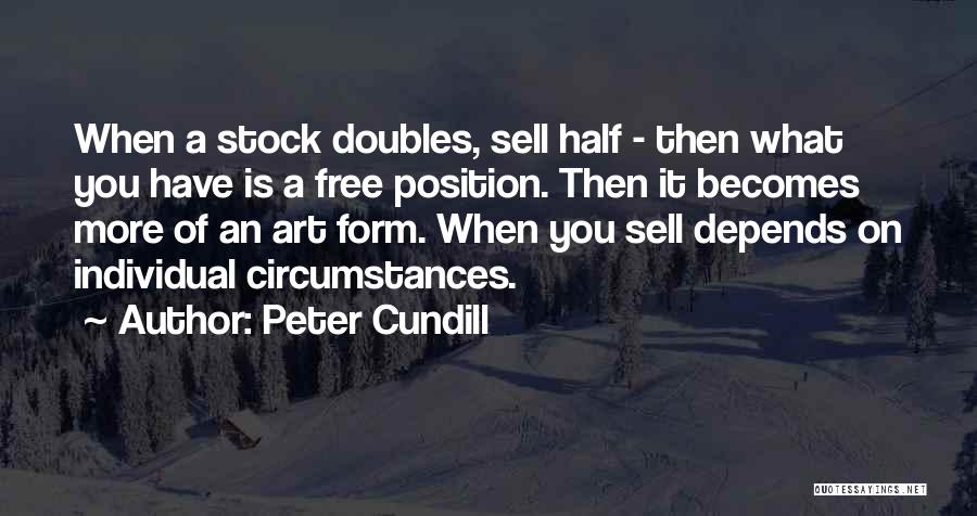 Doubles Quotes By Peter Cundill