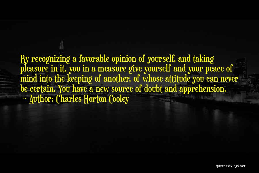 Doubt In Yourself Quotes By Charles Horton Cooley