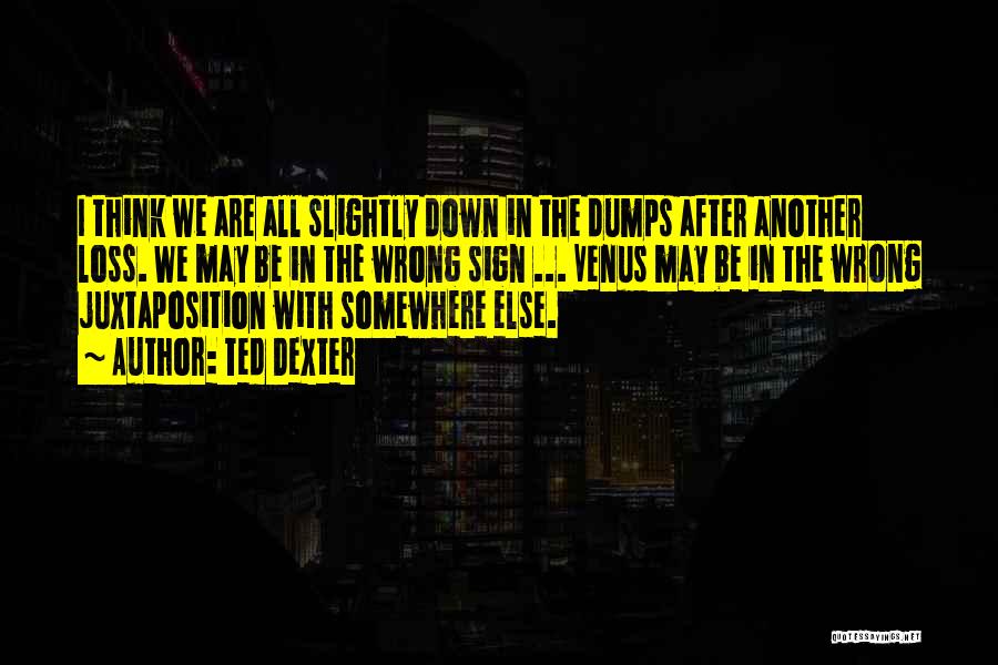 Down In Dumps Quotes By Ted Dexter