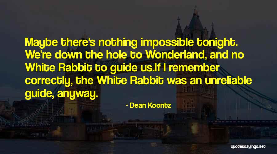 Down Rabbit Hole Quotes By Dean Koontz Down Rabbit Hole Quotes By Dean Koontz
