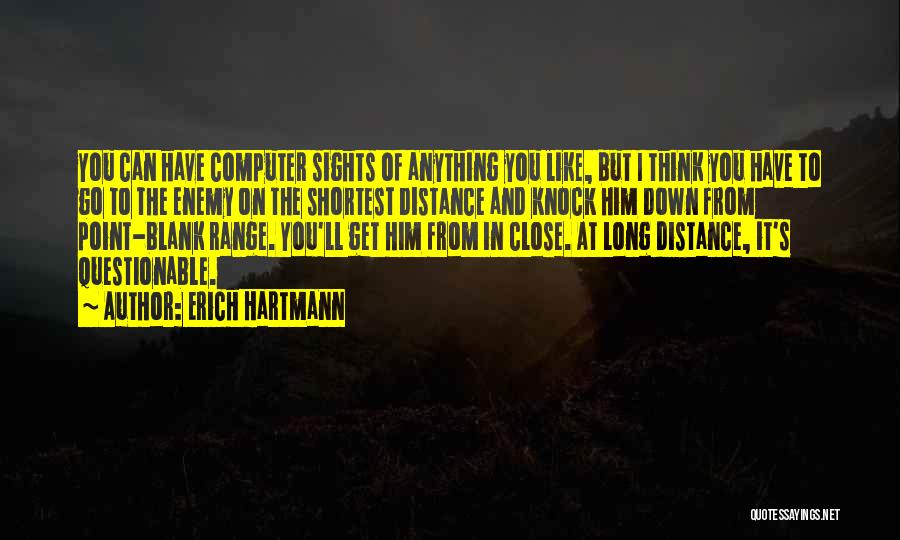 Down Range Quotes By Erich Hartmann