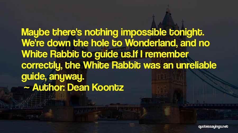 Down The Rabbit Hole Quotes By Dean Koontz