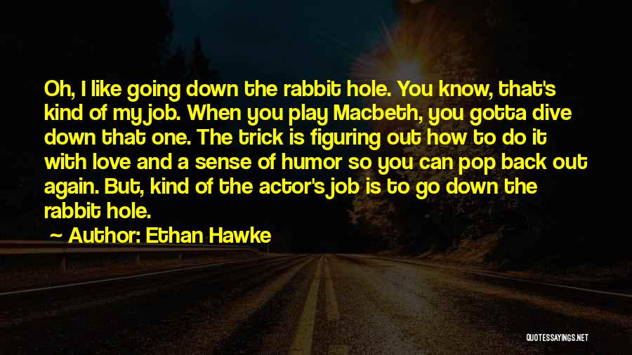 Down The Rabbit Hole Quotes By Ethan Hawke