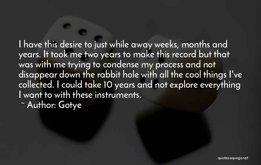 Down The Rabbit Hole Quotes By Gotye