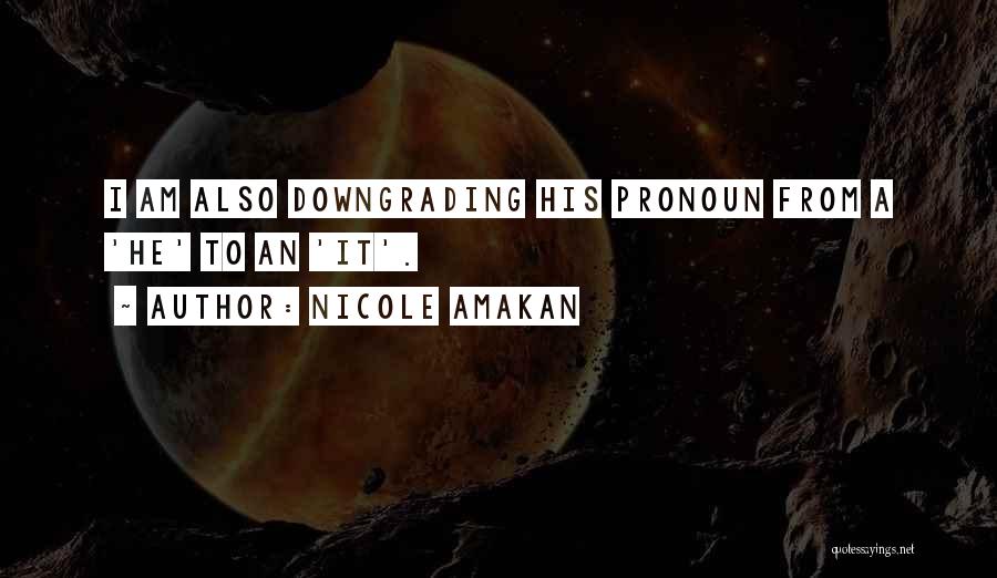 Downgrading Others Quotes By Nicole Amakan