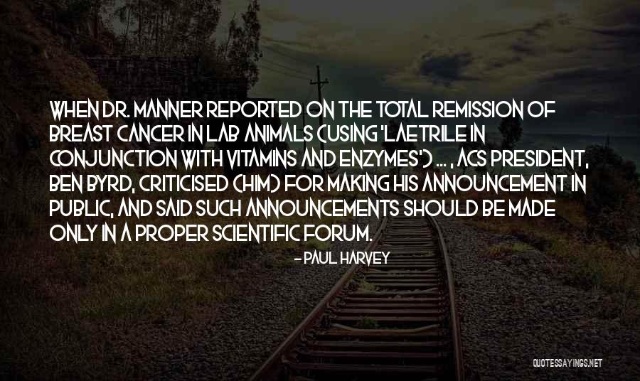 Dr Ben Quotes By Paul Harvey Dr Ben Quotes By Paul Harvey