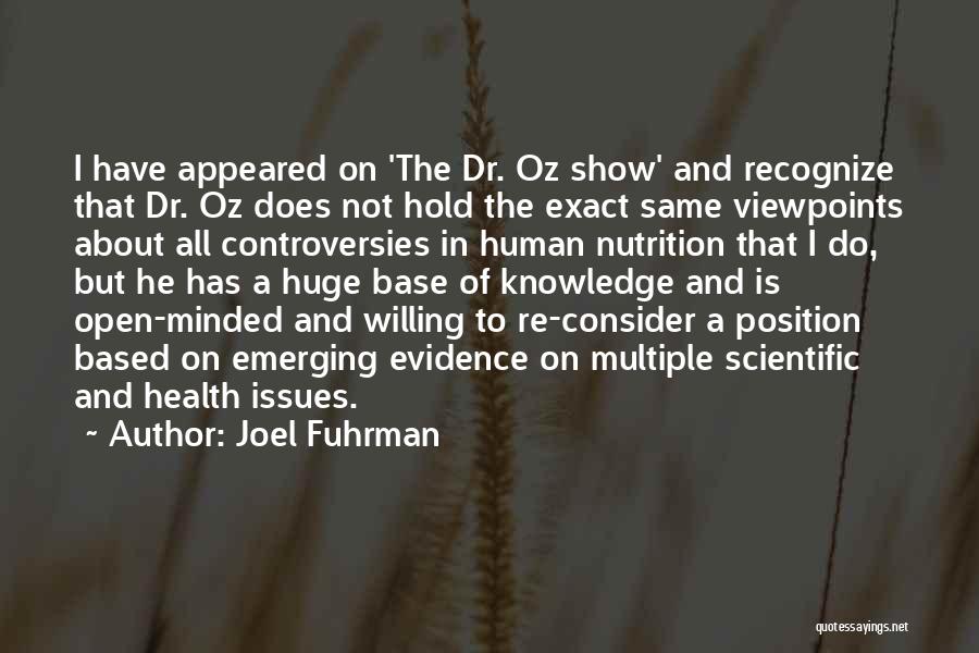 Dr Oz Quotes By Joel Fuhrman