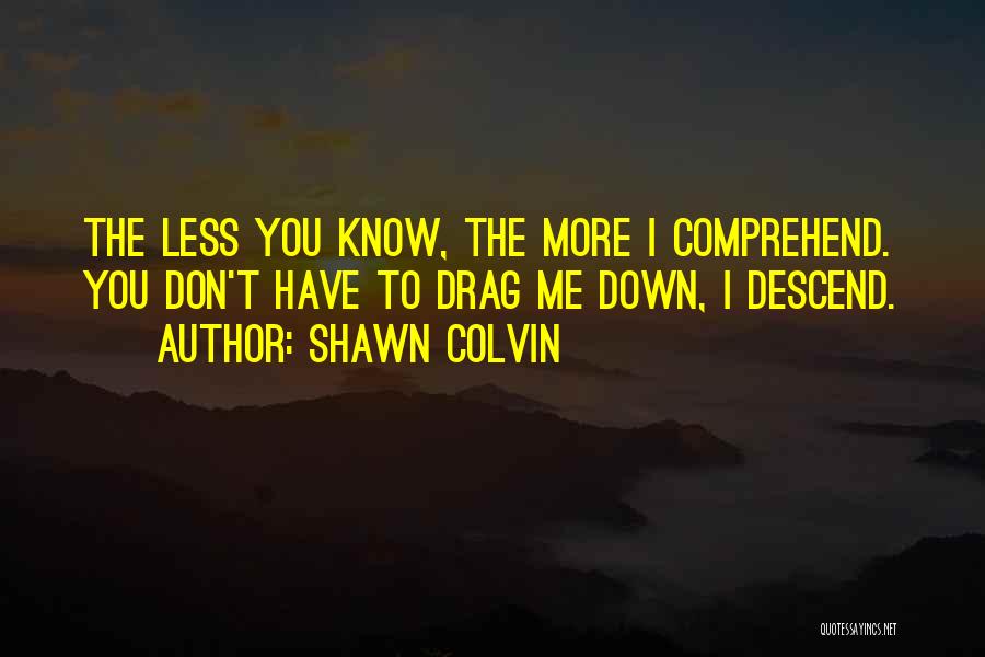 Drag You Down Quotes By Shawn Colvin